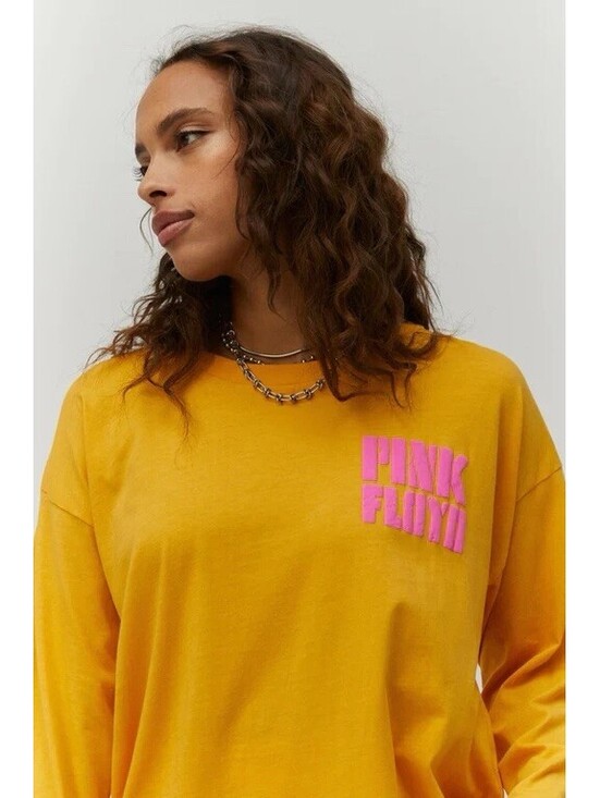 Daydreamer Tops - Daydreamer Pink Floyd Yellow Long Sleeve T Shirt Size M Band Tee 100% Cotton